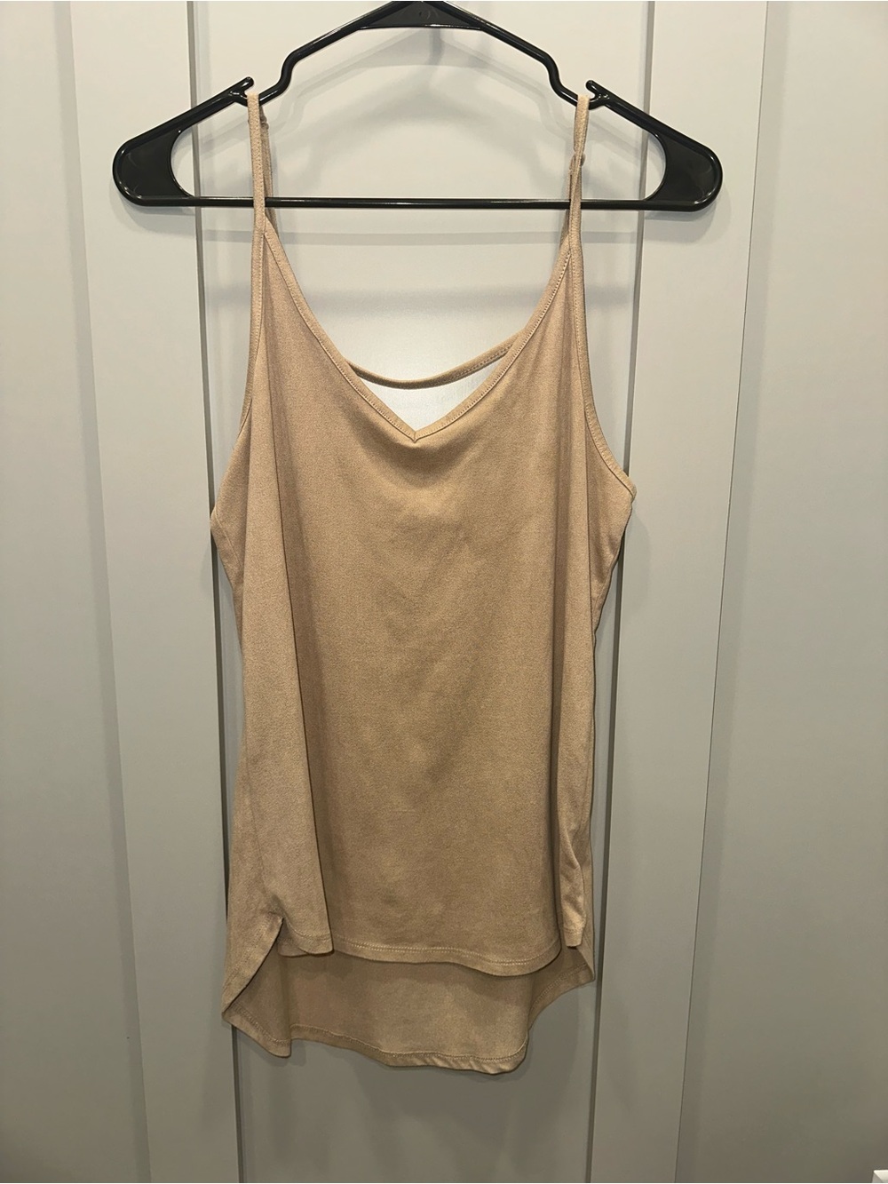Shyanne Nude Beige Satin Cami Top